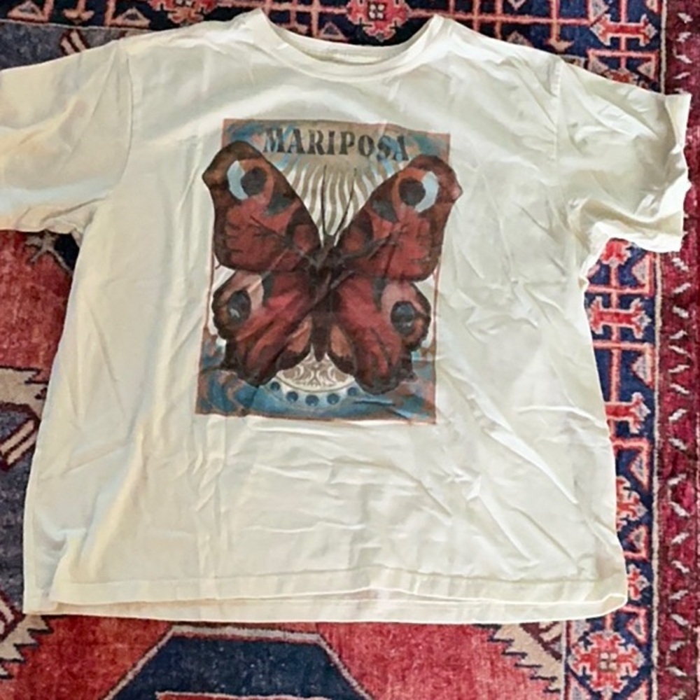 Mariposa Kids Butterfly Graphic Tee - White